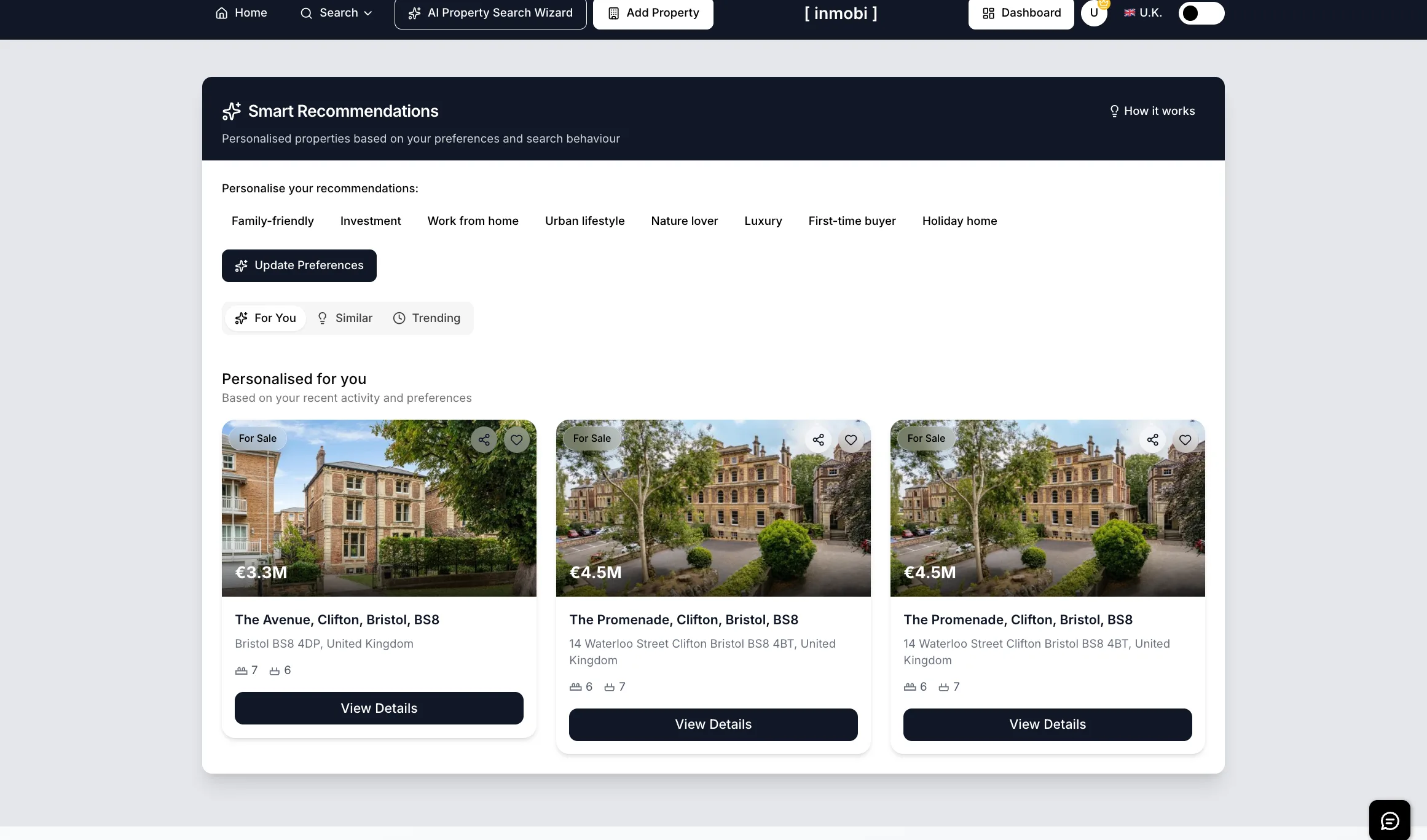 Inmobi — AI-powered real estate platform